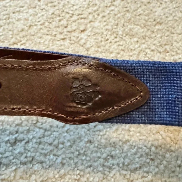 Goodthreads Men's Embroidered Diamond Head Leather Belt - Picture 6 of 7
